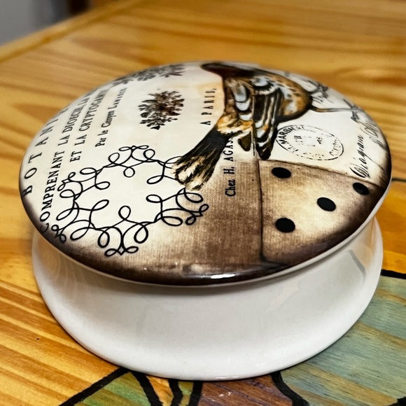Kimberly Poloson Ceramic Bird Theme Trinket Box/Dish & Lid - Picture 8 of 12